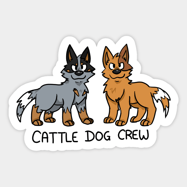 Cattle Dog Crew Sticker by niknikando